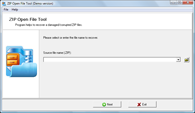 ZIP Open File Tool Screenshot